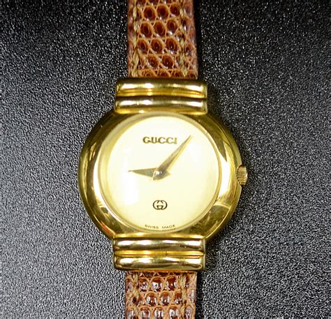 gucci women's watch round vintage link|second hand gucci watches ladies.